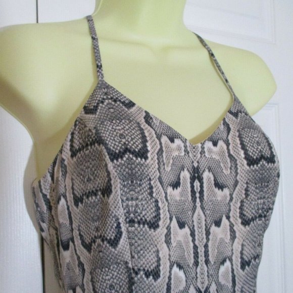 Snake Print Mini Sundress sz 0 - Picture 6 of 11